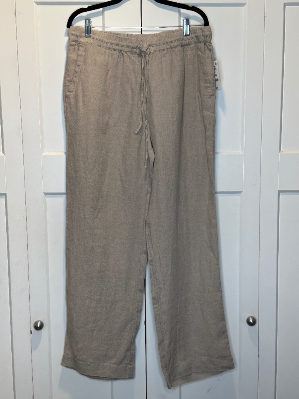 Charter Club Luxury Linen Pants CC Flax, Sz L, NWT